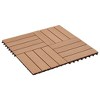 vidaXL 11 pcs Decking Tiles WPC 11.8"x11.8" 1 sqm Teak Color - 2 of 4