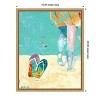 Amanti Art Flip Flops on the Beach by Pamela K B Canvas Wall Art Print Framed 16 x 20-in. - 4 of 4