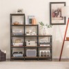 Tangkula 5-Tier Bookshelf 9 Cubes Bookcase 12 Shelves Storage Display Organizer Rustic - 3 of 4