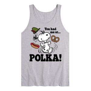 Men's - Peanuts - You Had Me At Polka Graphic Tank Top - 1 of 3