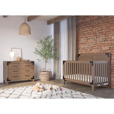 Child Craft Lucas Crib and Dresser Nursery Set, 2-Piece, Includes 4-in-1 Convertible Crib and 3-Drawer Dresser