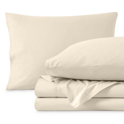 300 Thread Count Organic Cotton Percale Bed Sheet Set by Bare Home