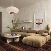 TOV Furniture Calliope Performance Velvet Modular Armless Chair in Cafe Au Lait - 2 of 4