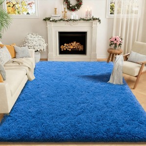 Soft Fluffy Shag Rug for Living Room or Bedroom, Plush Non-Slip Carpet for Home or Dorm Decor - 1 of 4