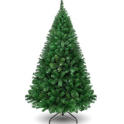 HONGGE 6ft Christmas Tree with 1000 Branch Tips Artificial Xmas Tree with Metal Hinges Perfect for Indoor and Outdoor Holiday Decoration (6ft)