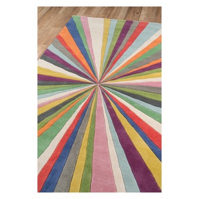 Delhi Multicolor Hand Tufted Wool 5' x 8' Area Rug