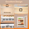 Hooure 24-Inch Beverage Refrigerator - 190 Can Under Counter/Freestanding Cooler with Reversible Door - 4 of 4