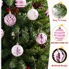 Joyfy Christmas Ornaments, Christmas Tree Decorations Indoor, 36 Pcs Pink and White 2.3" Shatterproof Hanging Balls for Tree & Wreath Xmas Decor - 2 of 4