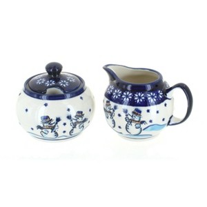 Blue Rose Polish Pottery 694-711 Zaklady Cream & Sugar Set - 1 of 1