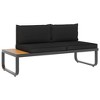 vidaXL Patio Corner Sofa Set with Cushions, 5-Piece, Aluminum and WPC Material, Dark Gray and Brown, Suitable for Indoor and Outdoor Use - 4 of 4