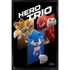 Trends International Sonic The Hedgehog 3 - Hero Trio Framed Wall Poster Prints - 1 of 4