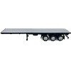 40ft 3-Axle Flatbed Trailer Gray Top 1/87 (HO) Plastic Model by Promotex - 2 of 4