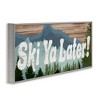 Stupell Industries Ski Ya Later Sports Pun Rustic Mountain Forest, 30" x 13" - 3 of 4