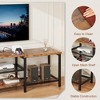 Homhougo 67 Inch Large TV Stand with LED Lights for 55/65/75 Inch TV Brown - 3 of 4