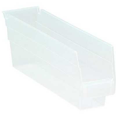 Quantum Storage Systems Economy Shelf Bin, Nesting, 11-5/8"W X 2-3/4"D X 4"H, (7) Divider Slots, Rear Hanglock