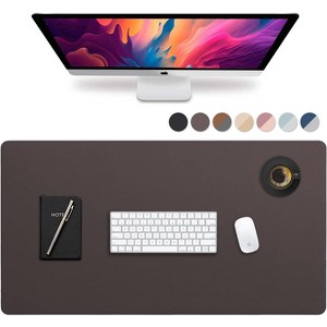 Leather Desk Pad 36" x 20", Vine Creations Office Desk Mat Waterproof Black - Premium Quality - Smooth Mouse Writing Surface - 1 of 4