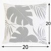 Tramull Leaf Accent Pillow 20"x20", Polyester Velvet Cover, Hidden Zipper - 2 of 4