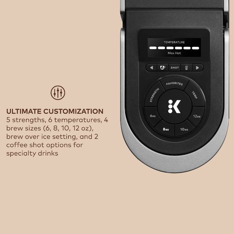 Keurig K-Caf&#233; SMART Single-Serve Coffee Maker with WiFi Compatibility, 6 Brew Sizes - Black, 6 of 18