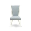 East West Furniture, Set of 2 - Dining Chair Upholstered Chair Includes Linen White Hardwood Structure - 2 of 4