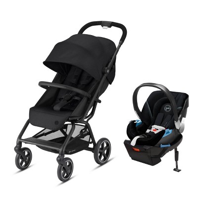 Cybex Eezy S+2 Travel System with Aton 2 Infant Car Seat - Deep Black