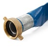 Apache 98138015 1.5" Diameter 50' Length 75 PSI Polyester-Reinforced PVC Lay Flat Pool Sump Pump Hose with Aluminum Pin Lug Connections, Blue (3 Pack) - 3 of 4