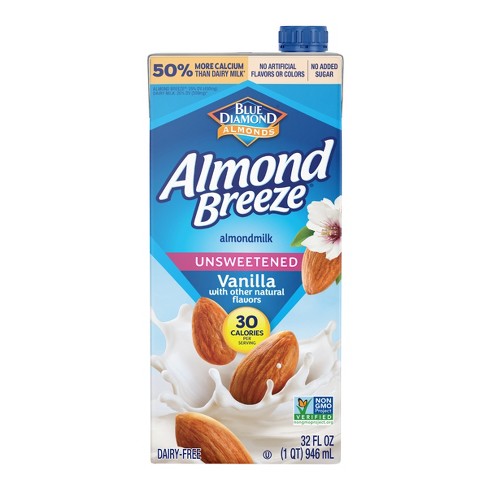 Almond Breeze Unsweetened Vanilla Almond Milk - 1qt - image 1 of 4