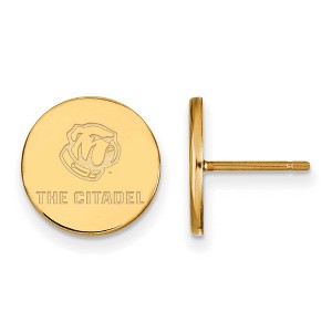 Black Bow Jewelry 10k Yellow Gold The Citadel Bulldogs NCAA Post Earrings - 1 of 3