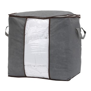 REGALWOVEN Foldable Fabric Clothes Storage Bags with Handles Gray - 1 of 4