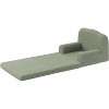 Kids Couch, 2-in-2 Convertible Toddler Sofa Chair, Fold Out Lounger Bed, Soft Teddy Fleece for Playroom, Nursery, Birthday Gift, Green - 3 of 4