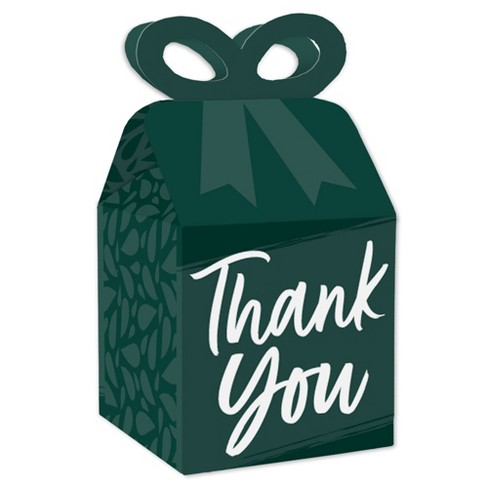 Big Dot of Happiness Emerald Elegantly Simple - Square Favor Gift Boxes - Guest Party Favors Bow Boxes - Set of 12 - image 1 of 4