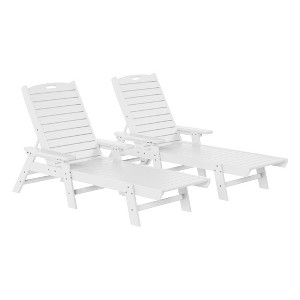 WestinTrends Adirondack Outdoor Chaise Lounge for Patio Garden Poolside (Set of 2) - 1 of 4