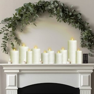 LumiPur 15pc Signature Centerpiece Collection Flickering Flameless LED Paraffin Wax Candles - 1 of 4