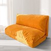 MAXYOYO Bean Bag Sofa Bed - Foldable Corduroy Floor Sofa, Washable, Orange - 2 of 4