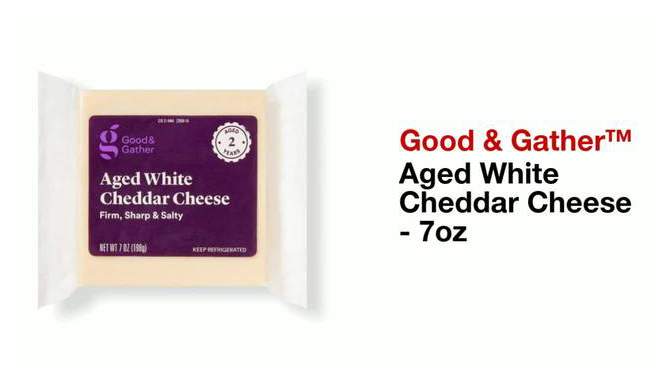 Aged White Cheddar Cheese - 7oz - Good &#38; Gather&#8482;, 2 of 5, play video