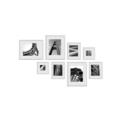 Haus and Hues Hampton Gallery Wall Frame Set with Real Glass and Mat