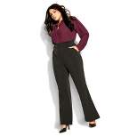 Women's Plus Size Tuxe Luxe Pant - black| CITY CHIC