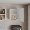 FURNIinspire Utility Storage Cabinets Wall Cabinet With 1 Door, 2 Shelves, Small Storage Cabinet For Bathroom, Kitchen, White, 13.1"*19.7"*23.6" - 4 of 4