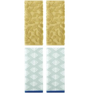 REGALWOVEN 4 Pcs Cute Pattern Cotton Soft Absorbent Bathroom Hand Towel 14 x 30 Inch - 1 of 4