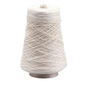 Creativity Street Cotton 4-Ply Heavy Warp Yarn Cone, 800 Yard, Natural Creamy White