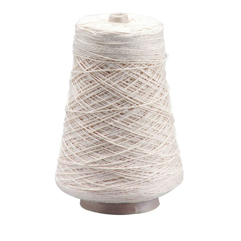 Creativity Street Cotton 4-Ply Heavy Warp Yarn Cone, 800 Yard, Natural Creamy White, 1 of 2