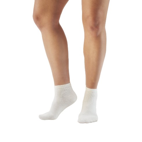 Ames Walker Aw Style 140 Adult Coolmax 20-30 Mmhg Compression Anklet Socks  White Small : Target