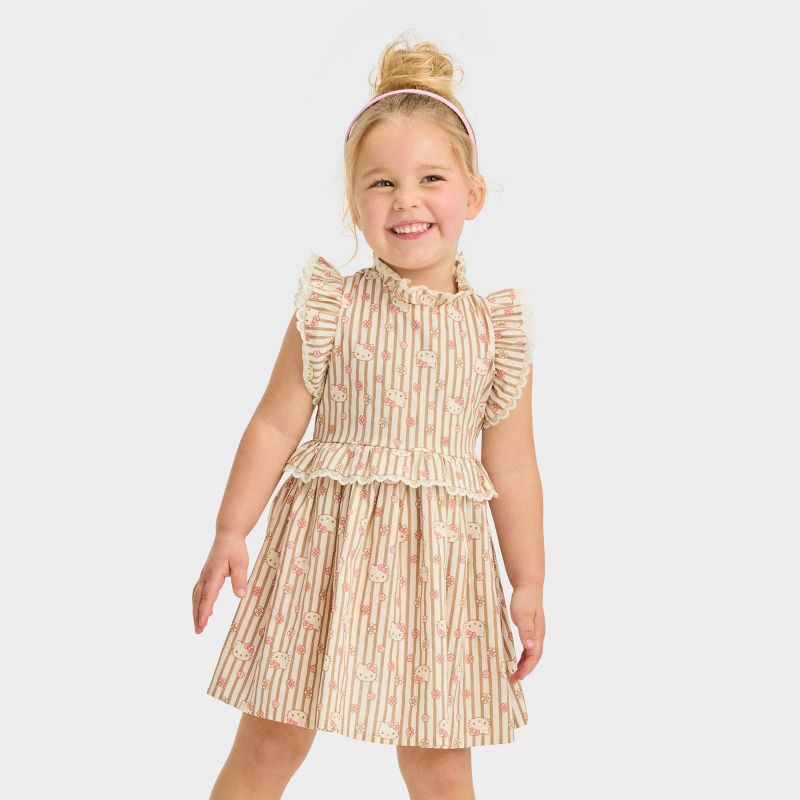 Toddler Girls&#39; Sanrio Hello Kitty A-Line Dress - Beige, 1 of 7