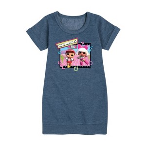 Girls' - Lol Surprise! - Individually Us Graphic Short Sleeve Fleece Dress - 1 of 4