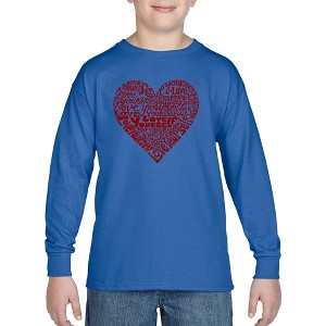 LA Pop Art Love Yourself - Boy's Word Art Long Sleeve T-Shirt - 1 of 4