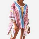 Women's 3/4 Sleeve Drop Shoulder Tassels Cover Up - Cupshe, One Size