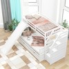 NicBex Twin Size Bunk Bed with 2 Drawers Bed Frame with Slide, High Guardrails and Convertible Design Ladder, No Spring Box Required - 2 of 4