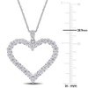 EVERLY JEWELRY | Sterling Silver 2 2/5ct DEW Created White Moissanite Heart Pendant with Chain, 18 inc - 2 of 4