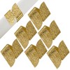 Silver Spoons Elegant Twist Napkin Rings Set of 6, Glitz Design Napkin Holders for Table Setting - 2 of 3