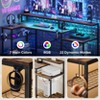 Bestier 71.5" W LED Gaming Desk with Power Outlet, L-Shaped Computer Desk with Monitor Stand - 3 of 4