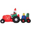 Outsunny 57" Christmas Inflatable Santa Claus Driving Trailer with Colorful Gift Boxes, Blow-Up Outdoor LED Yard Display for Lawn Garden Party - 4 of 4